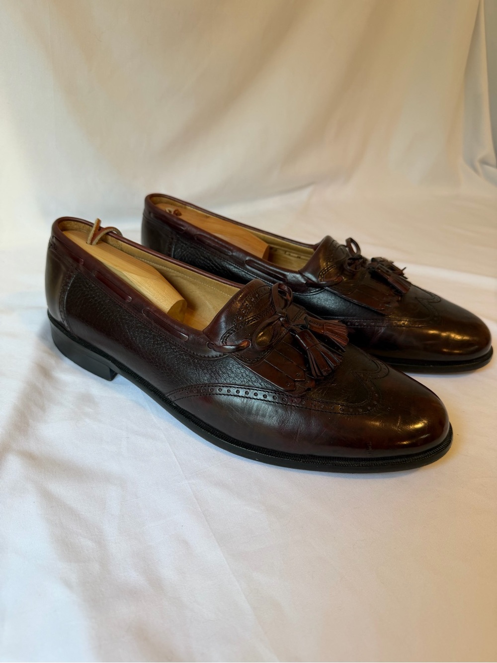 Johnston & Murphy Men’s 11 M Made Italy Leather Kiltie Tassel Loafers